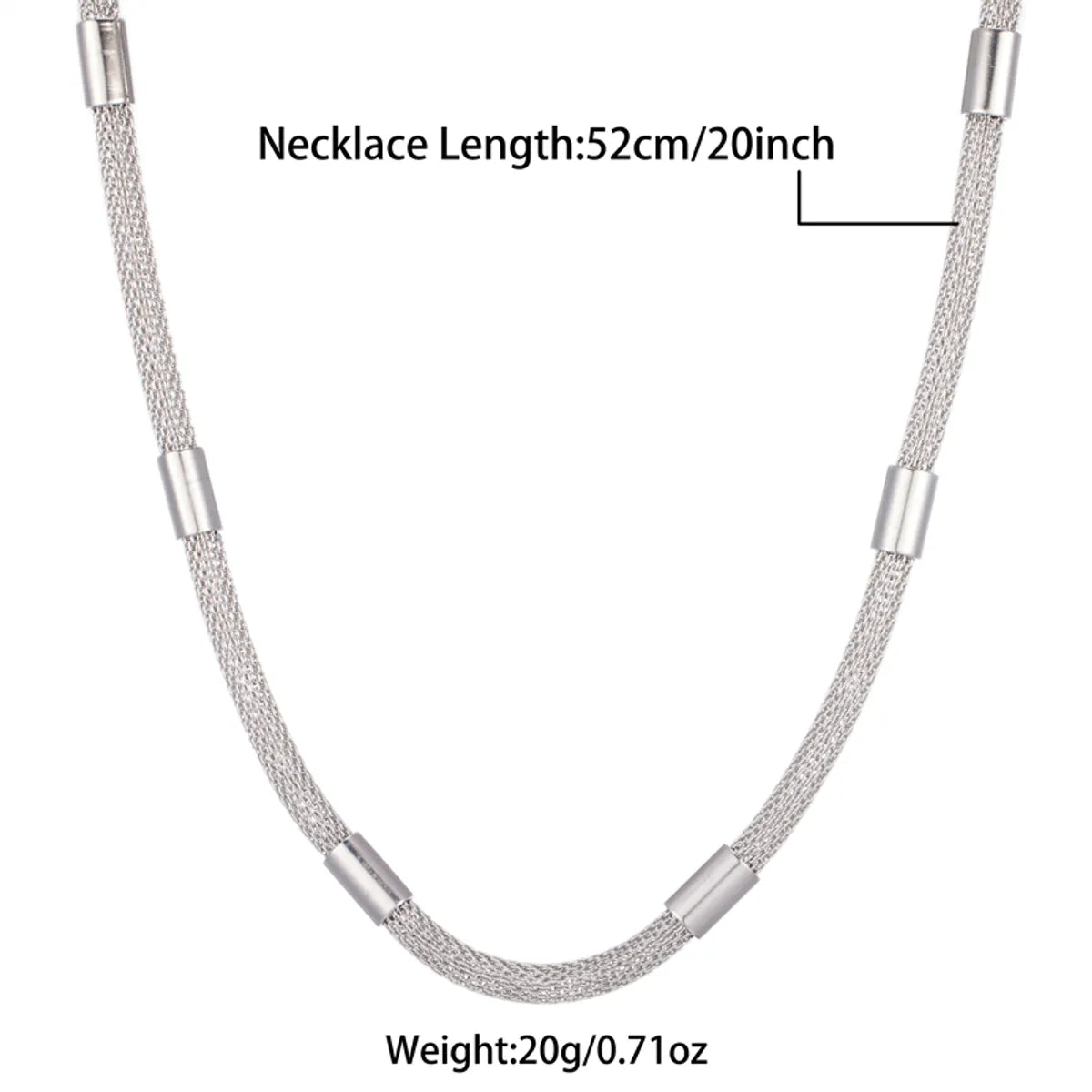 Simple Style Solid Color Stainless Steel Women'S Necklace