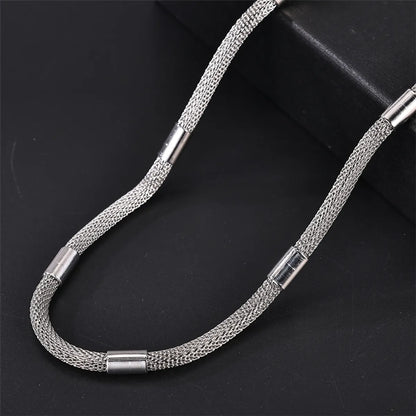 Simple Style Solid Color Stainless Steel Women'S Necklace