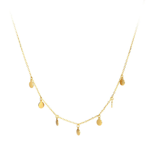 Simple Style Solid Color Sterling Silver 18k Gold Plated Necklace In Bulk