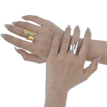 Simple Style Solid Color Sterling Silver Gold Plated Rings In Bulk