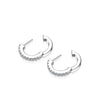 Simple Style Solid Color Sterling Silver Inlay Moissanite Earrings