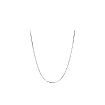 Simple Style Solid Color Sterling Silver Plating Chain Unisex Necklace