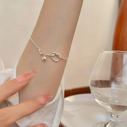 Simple Style Solid Color Sterling Silver Plating Gold Plated Bracelets