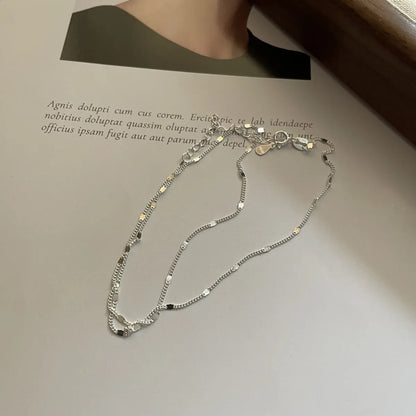 Simple Style Solid Color Sterling Silver Plating Gold Plated Necklace