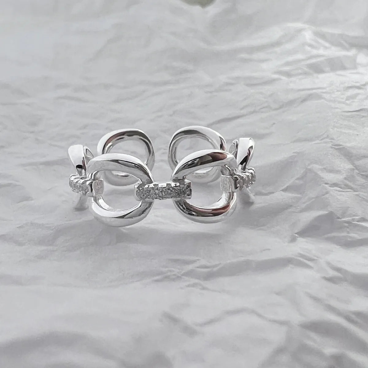 Simple Style Solid Color Sterling Silver Plating Gold Plated Rings