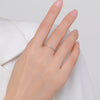 Simple Style Solid Color Sterling Silver Plating Inlay Zircon 14k Gold Plated Rhodium Plated Open Ring