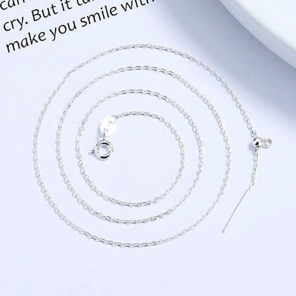 Simple Style Solid Color Sterling Silver Plating Necklace