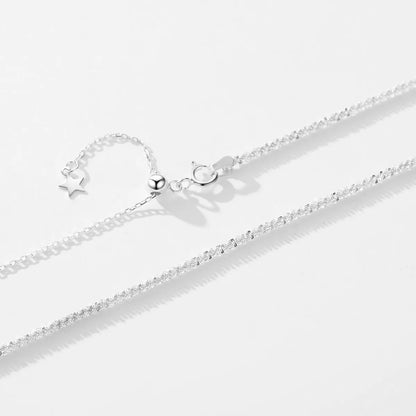 Simple Style Solid Color Sterling Silver Plating Silver Plated Necklace