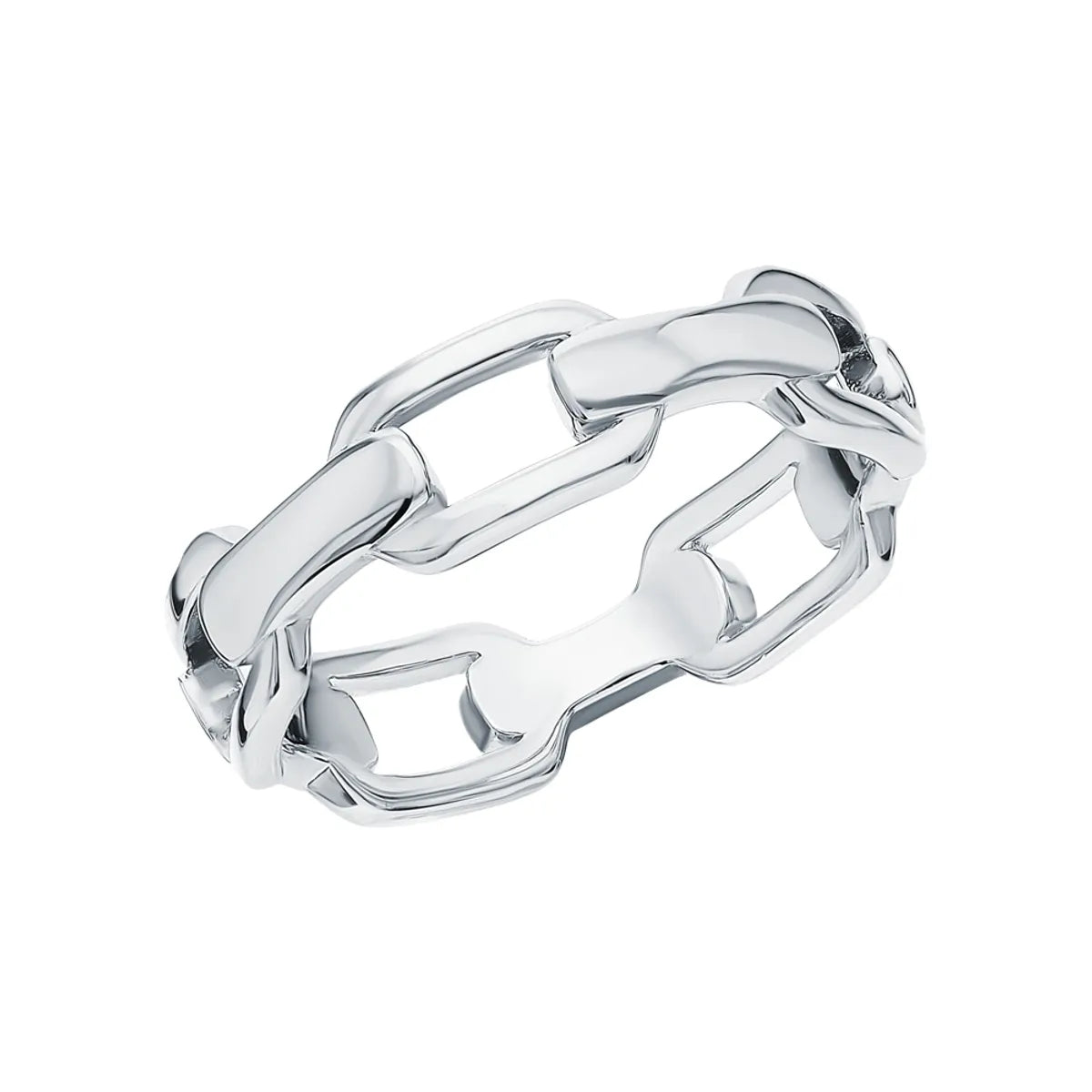 Simple Style Solid Color Sterling Silver Plating White Gold Plated Rings