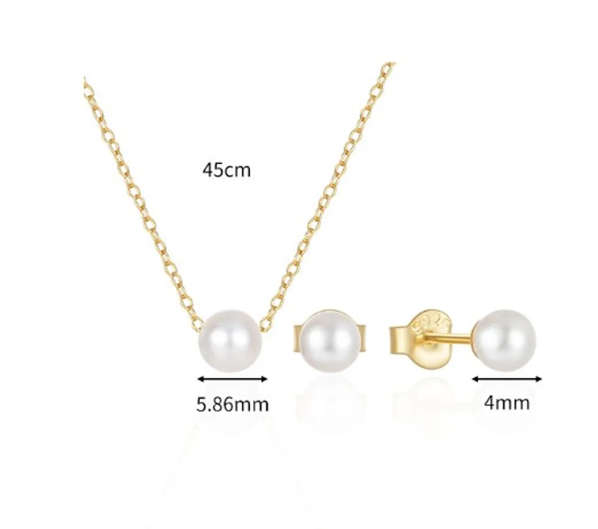 Simple Style Solid Color Sterling Silver Plating Women's Jewelry Set