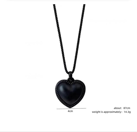 Simple Style Solid Color Streetwear Heart Shape Pu Leather Children Unisex Women's Pendant Necklace