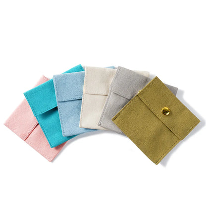 Simple Style Solid Color Superfine Fiber Jewelry Packaging Bags