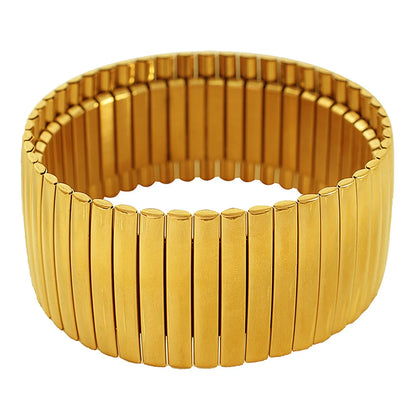 Simple Style Solid Color Titanium Steel Bangle In Bulk