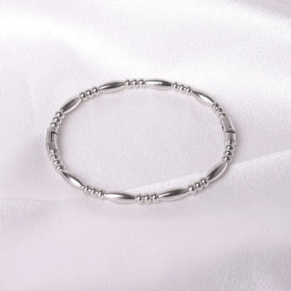 Simple Style Solid Color Titanium Steel Bangle In Bulk