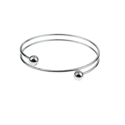 Simple Style Solid Color Titanium Steel Bangle In Bulk