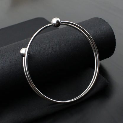 Simple Style Solid Color Titanium Steel Bangle In Bulk