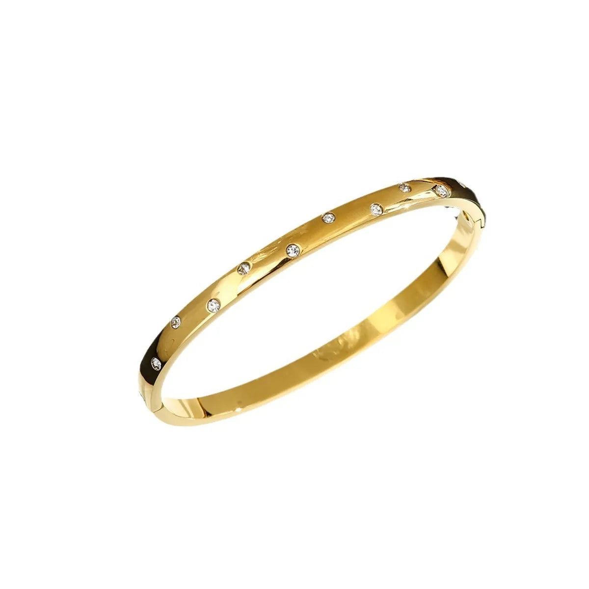 Simple Style Solid Color Titanium Steel Bangle In Bulk