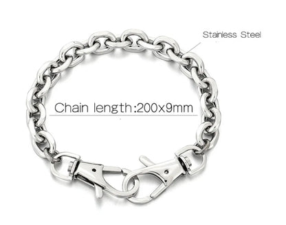 Simple Style Solid Color Titanium Steel Chain Bracelets