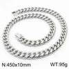 Simple Style Solid Color Titanium Steel Chain Men'S Necklace