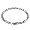 Simple Style Solid Color Titanium Steel Chain Unisex Bracelets