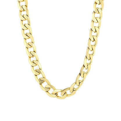 Simple Style Solid Color Titanium Steel Chain 18K Gold Plated Women'S Bracelets Necklace