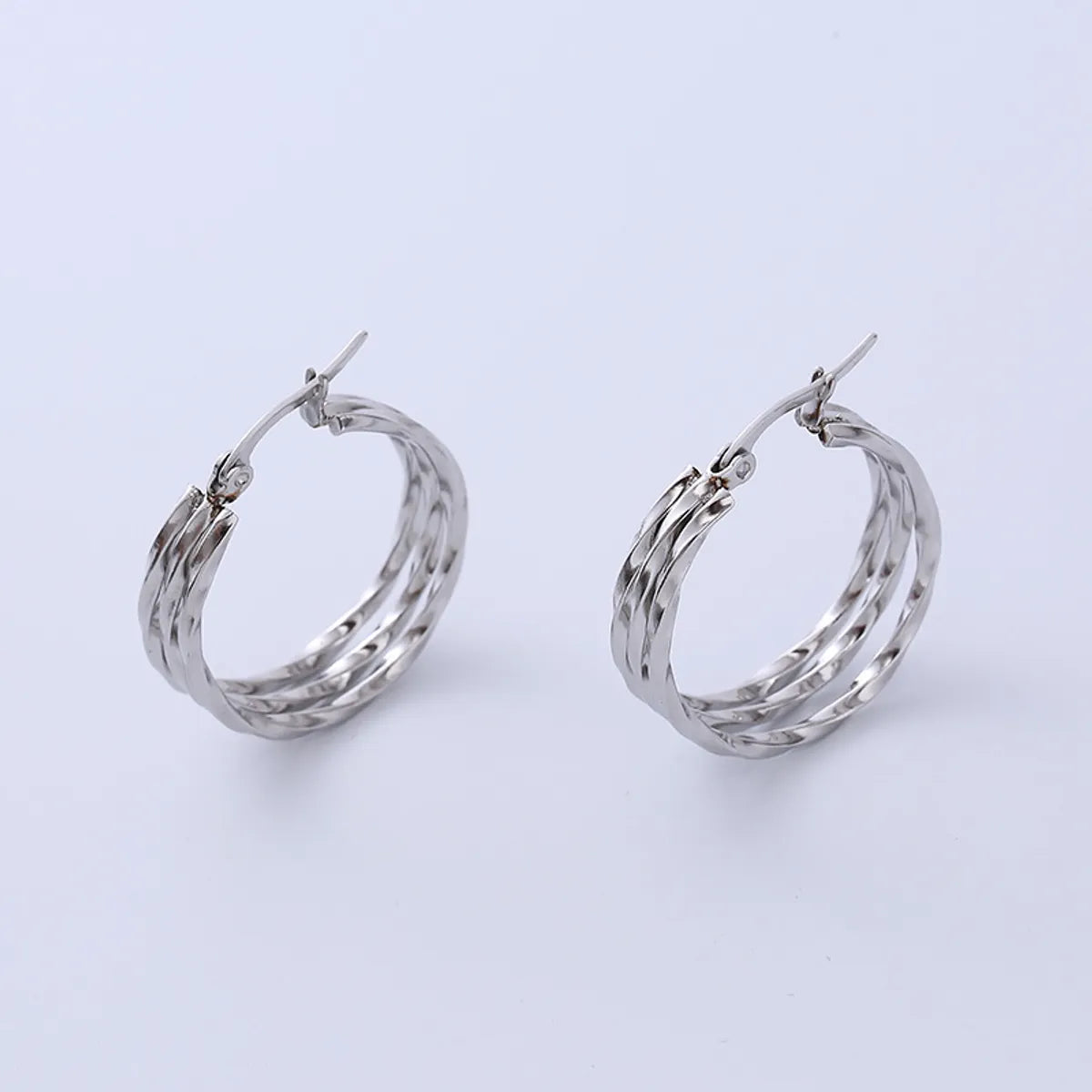 Simple Style Solid Color Titanium Steel Earrings Plating Stainless Steel Earrings