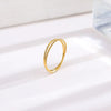 Titanium Steel 18K Gold Plated Simple Style Plating Solid Color Titanium Steel Rings