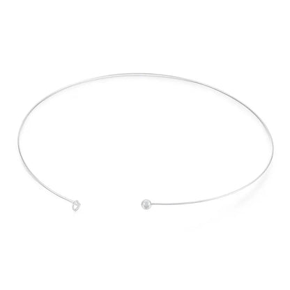 Wholesale Jewelry Simple Style Solid Color Titanium Steel Artificial Pearls 18K Gold Plated Inlay Choker