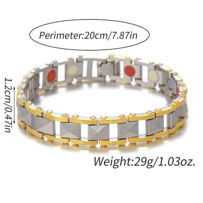 Simple Style Solid Color Titanium Steel Men'S Bracelets