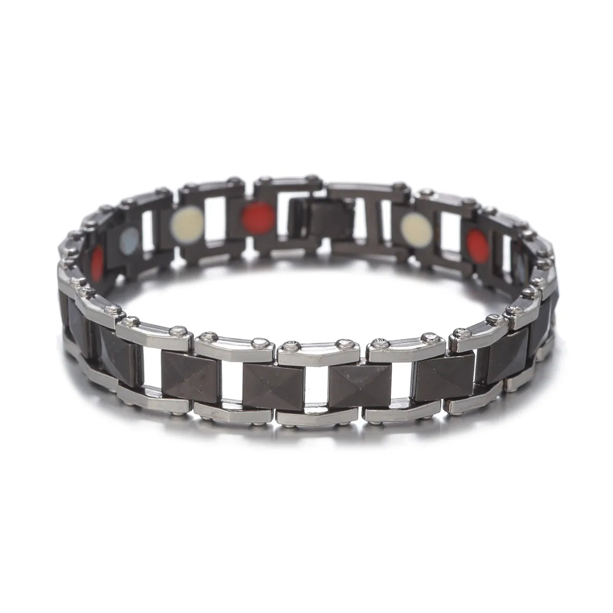 Simple Style Solid Color Titanium Steel Men'S Bracelets