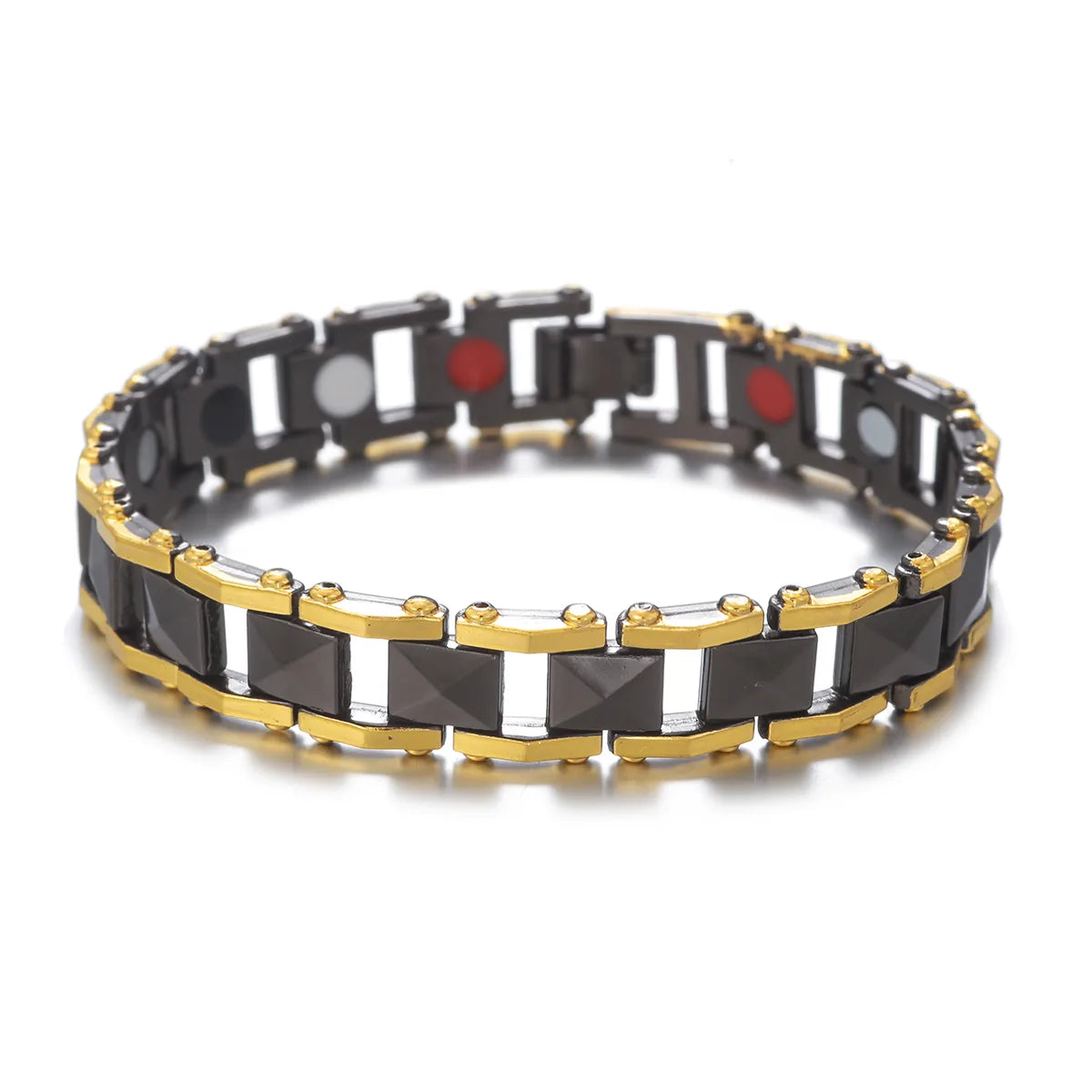 Simple Style Solid Color Titanium Steel Men'S Bracelets