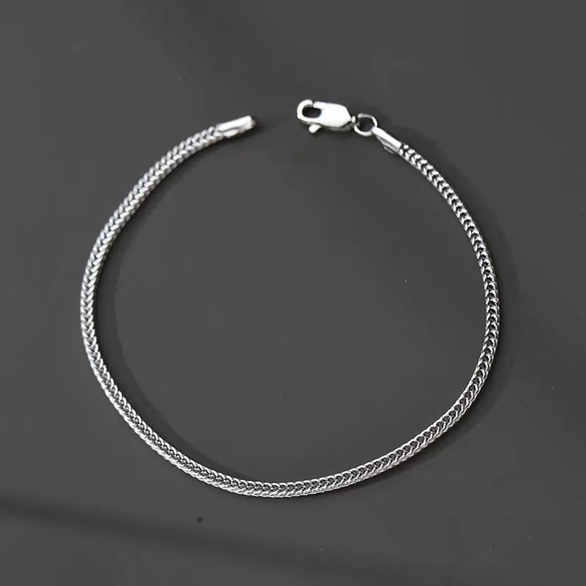 Simple Style Solid Color Titanium Steel Men'S Bracelets