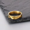 Simple Style Solid Color Titanium Steel 18K Gold Plated Men'S Rings