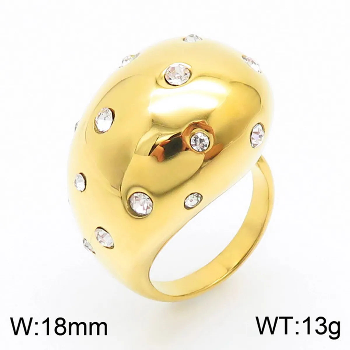 Simple Style Solid Color Titanium Steel Open Rings