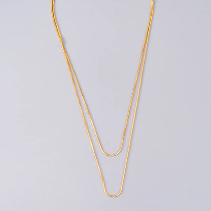 Wholesale Jewelry Simple Style Solid Color 304 Stainless Steel Titanium Steel 18K Gold Plated Pendant Necklace