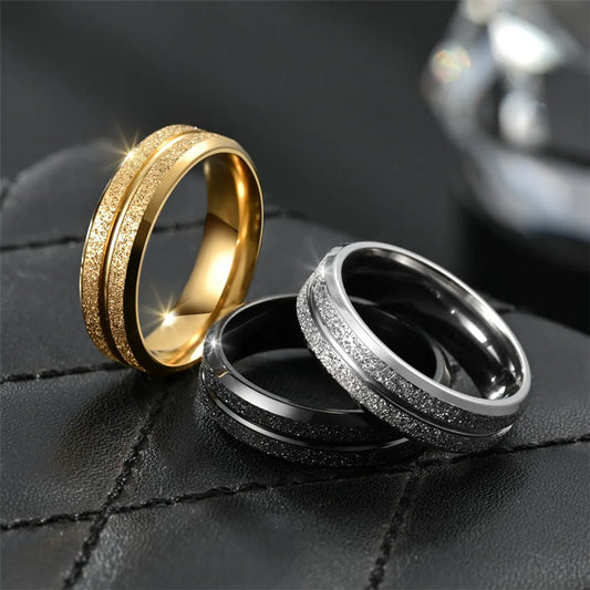 Simple Style Solid Color Titanium Steel Plating 18k Gold Plated Men's Rings