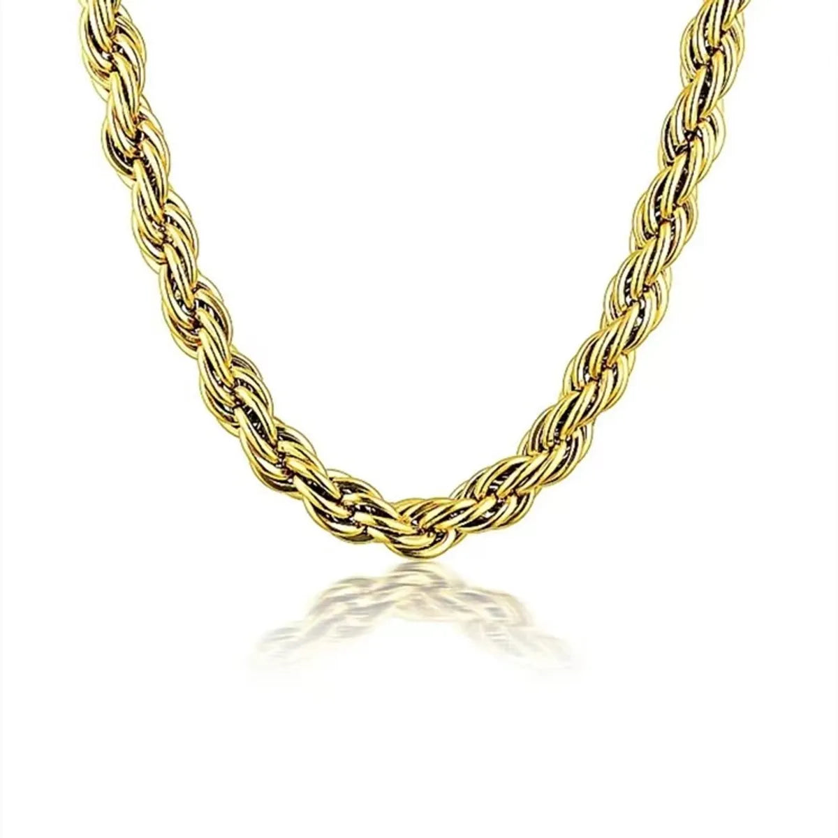 Wholesale Jewelry Simple Style Solid Color 304 Stainless Steel 18K Gold Plated Plating Necklace