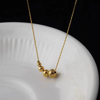 304 Stainless Steel 18K Gold Plated Simple Style Plating Solid Color Necklace