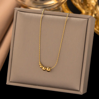 304 Stainless Steel 18K Gold Plated Simple Style Plating Solid Color Necklace