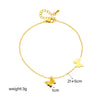 Simple Style Solid Color Titanium Steel Plating 18k Gold Plated Women's Anklet