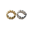 Simple Style Solid Color Titanium Steel Plating Chain Gold Plated Rings