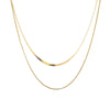 Simple Style Solid Color Titanium Steel Plating Gold Plated Layered Necklaces