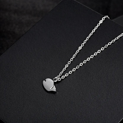 304 Stainless Steel Simple Style Plating Solid Color Pendant Necklace