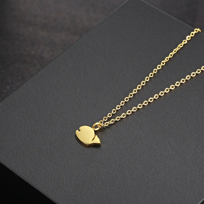 304 Stainless Steel Simple Style Plating Solid Color Pendant Necklace