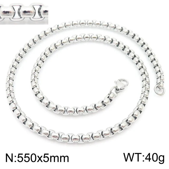 Simple Style Solid Color Titanium Steel Plating Necklace