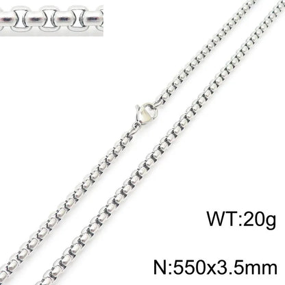 Simple Style Solid Color Titanium Steel Plating Necklace