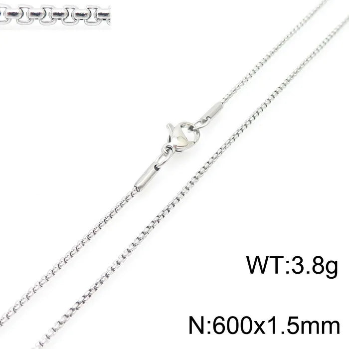 Simple Style Solid Color Titanium Steel Plating Necklace