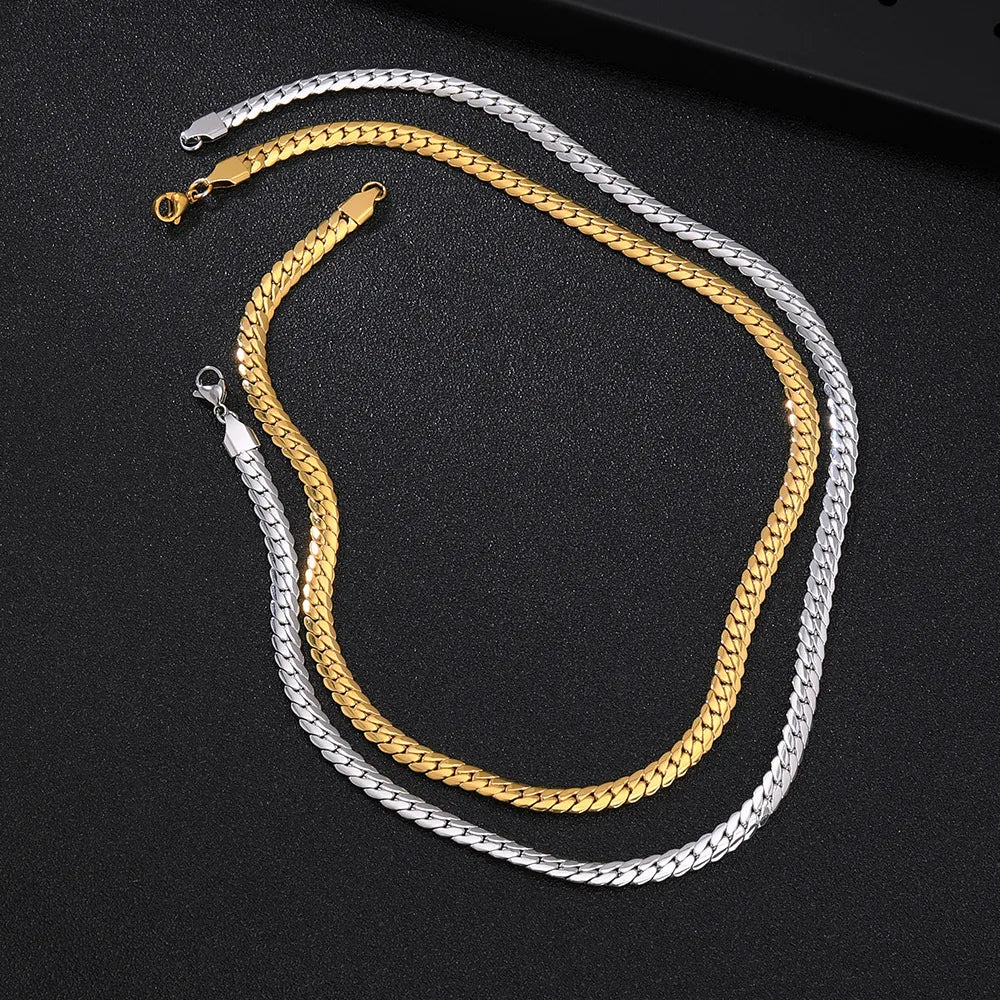 304 Stainless Steel 18K Gold Plated Simple Style Plating Solid Color Necklace