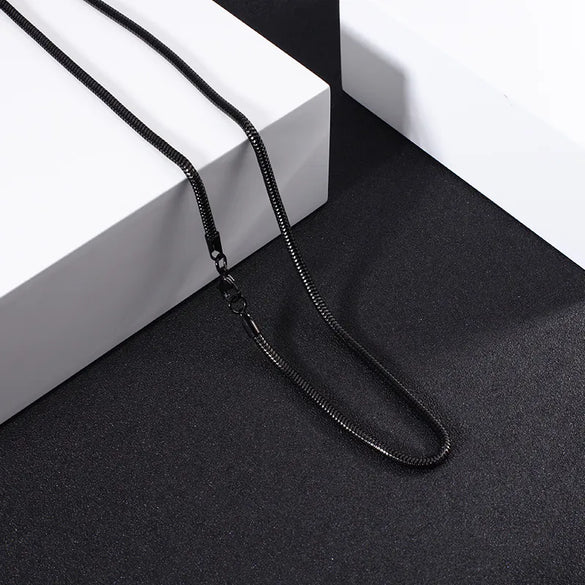 Simple Style Solid Color Titanium Steel Plating Unisex Necklace