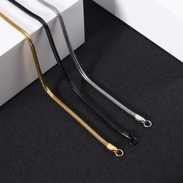 Simple Style Solid Color Titanium Steel Plating Unisex Necklace